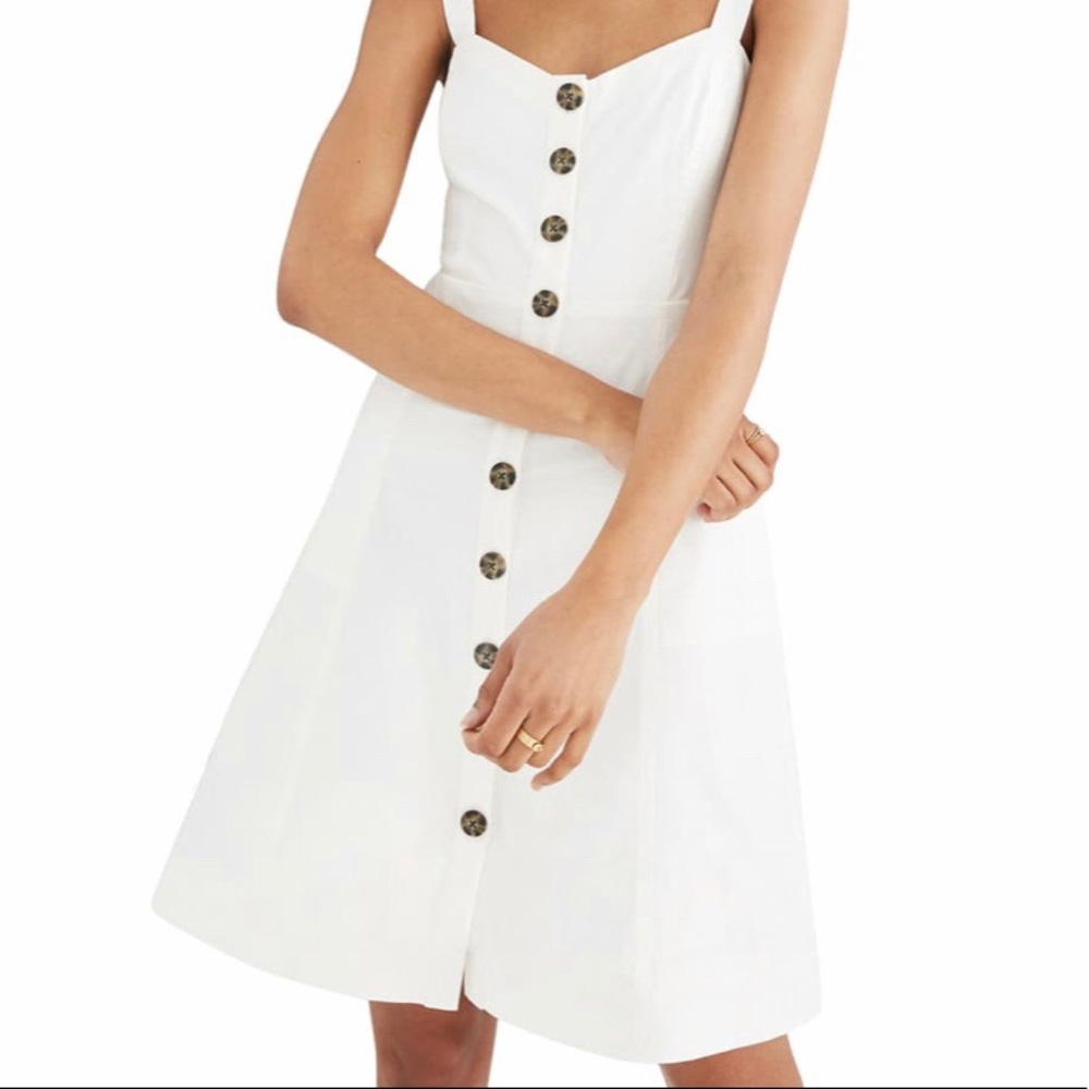 Madewell Button Front Tank Dress